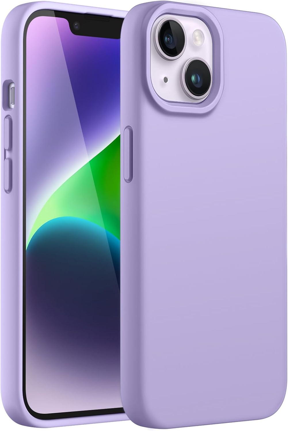 JETech Silicone Case for iPhone 14 6.1-Inch, Silky-Soft Touch Full-Body Protective Phone Case, Shockproof Cover with Microfiber Lining (Sierra Blue)