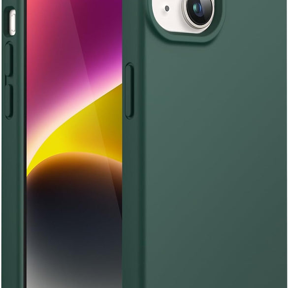 JETech Silicone Case for iPhone 14 6.1-Inch, Silky-Soft Touch Full-Body Protective Phone Case, Shockproof Cover with Microfiber Lining (Sierra Blue)