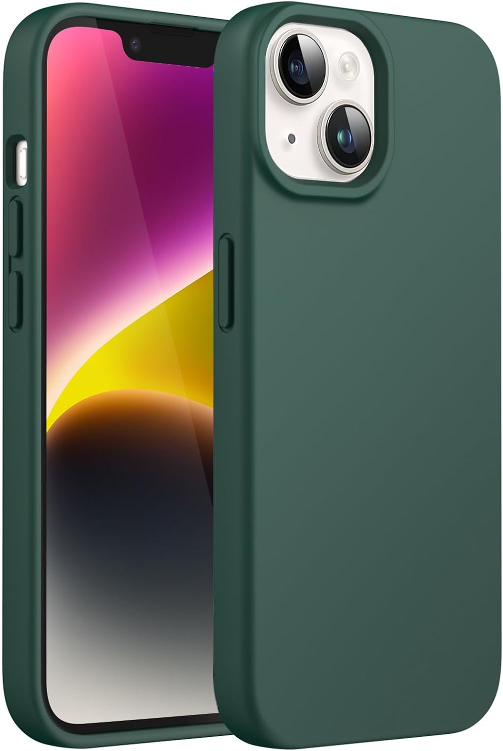 JETech Silicone Case for iPhone 14 6.1-Inch, Silky-Soft Touch Full-Body Protective Phone Case, Shockproof Cover with Microfiber Lining (Sierra Blue)
