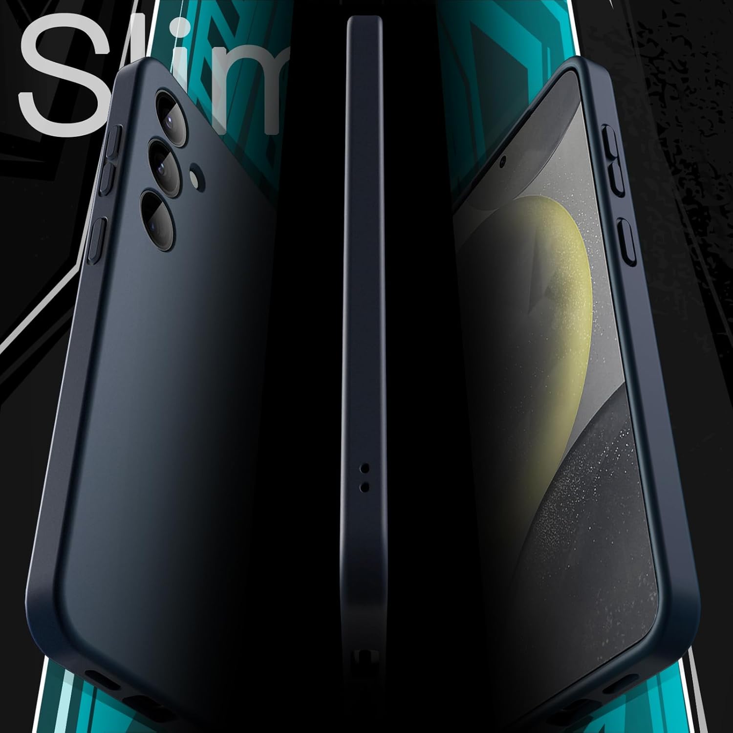 JETech Slim Fit Case for Samsung Galaxy S24 5G, Camera Lens Full Protection, Soft TPU Thin Protective Phone Cover with Matte Finish, Shockproof (Black)