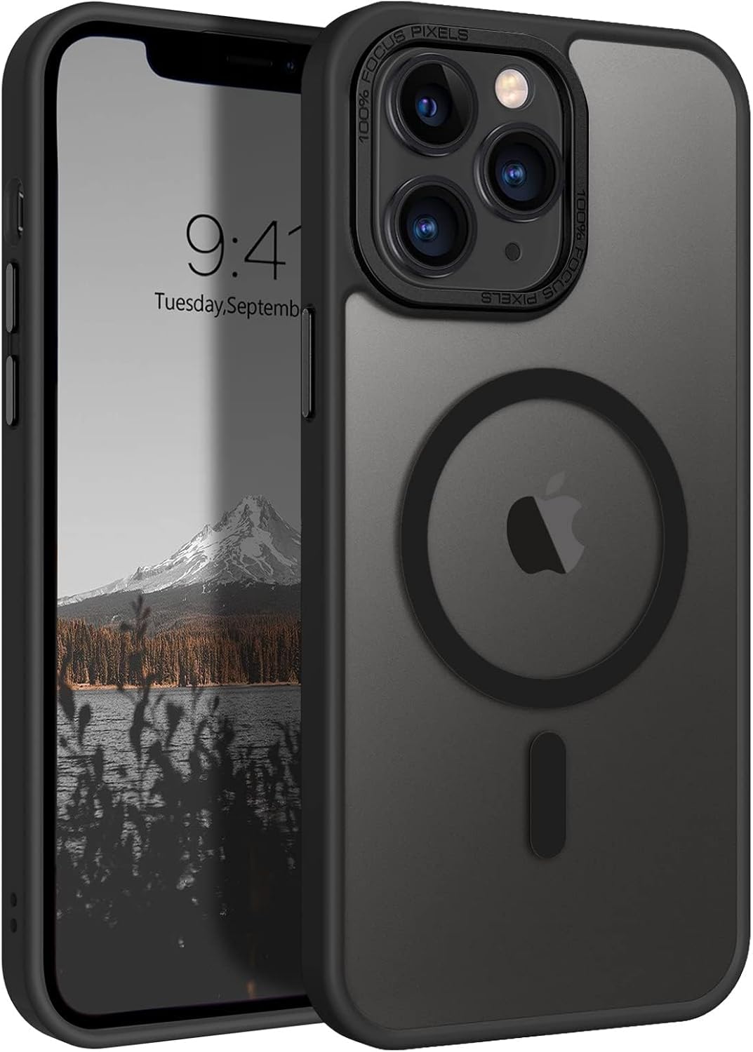 Eligo Magnetic Case for iPhone 11, Compatible with MagSafe Shockproof Protection Cover, Translucent Matte Phone Case with Strong Magnet, Slim Case for Apple 11 6.1 Inch (2019)(Black)