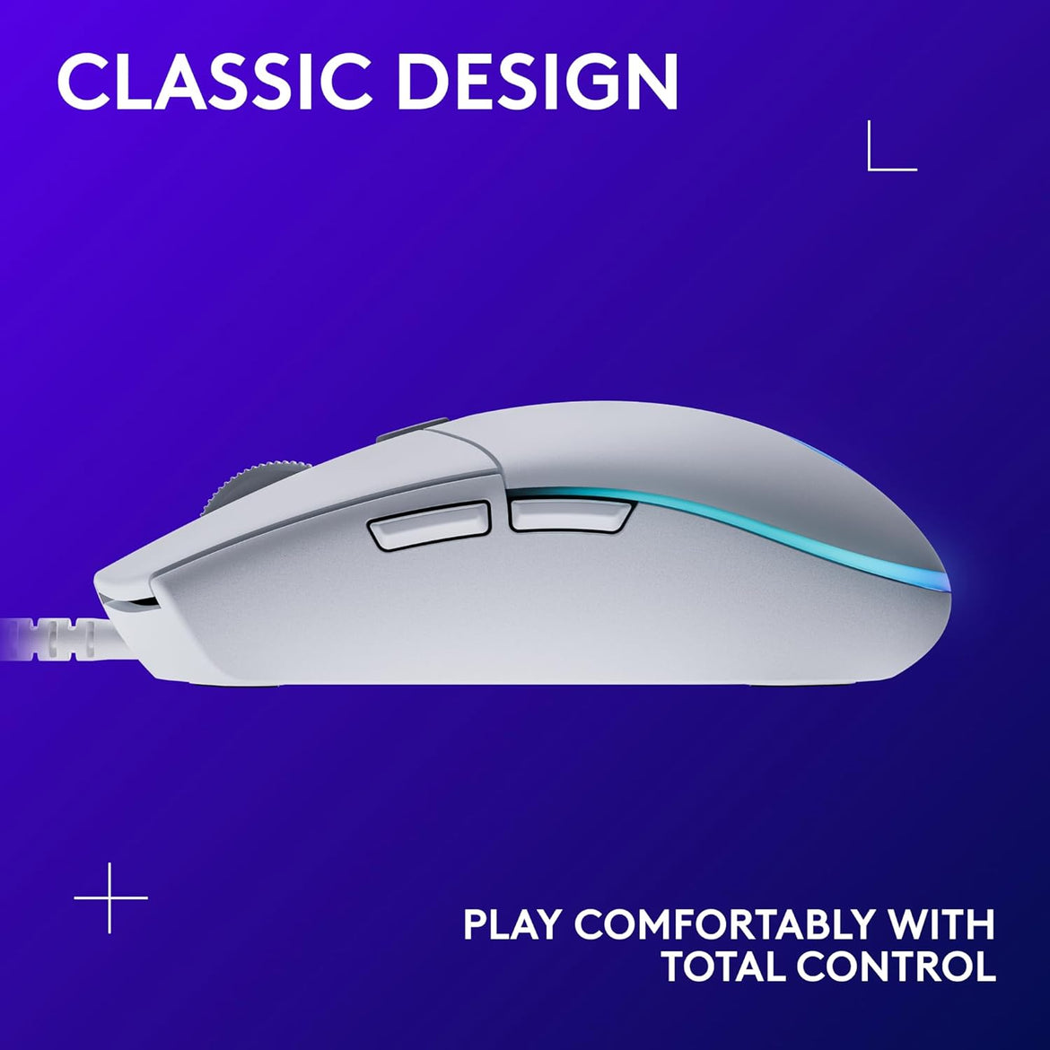 Logitech G203 Wired Gaming Mouse, 8,000 Dpi, Rainbow Optical Effect Lightsync Rgb, 6 Programmable Buttons, On-Board Memory, Screen Mapping, Pc/Mac Computer And Laptop Compatible - Black