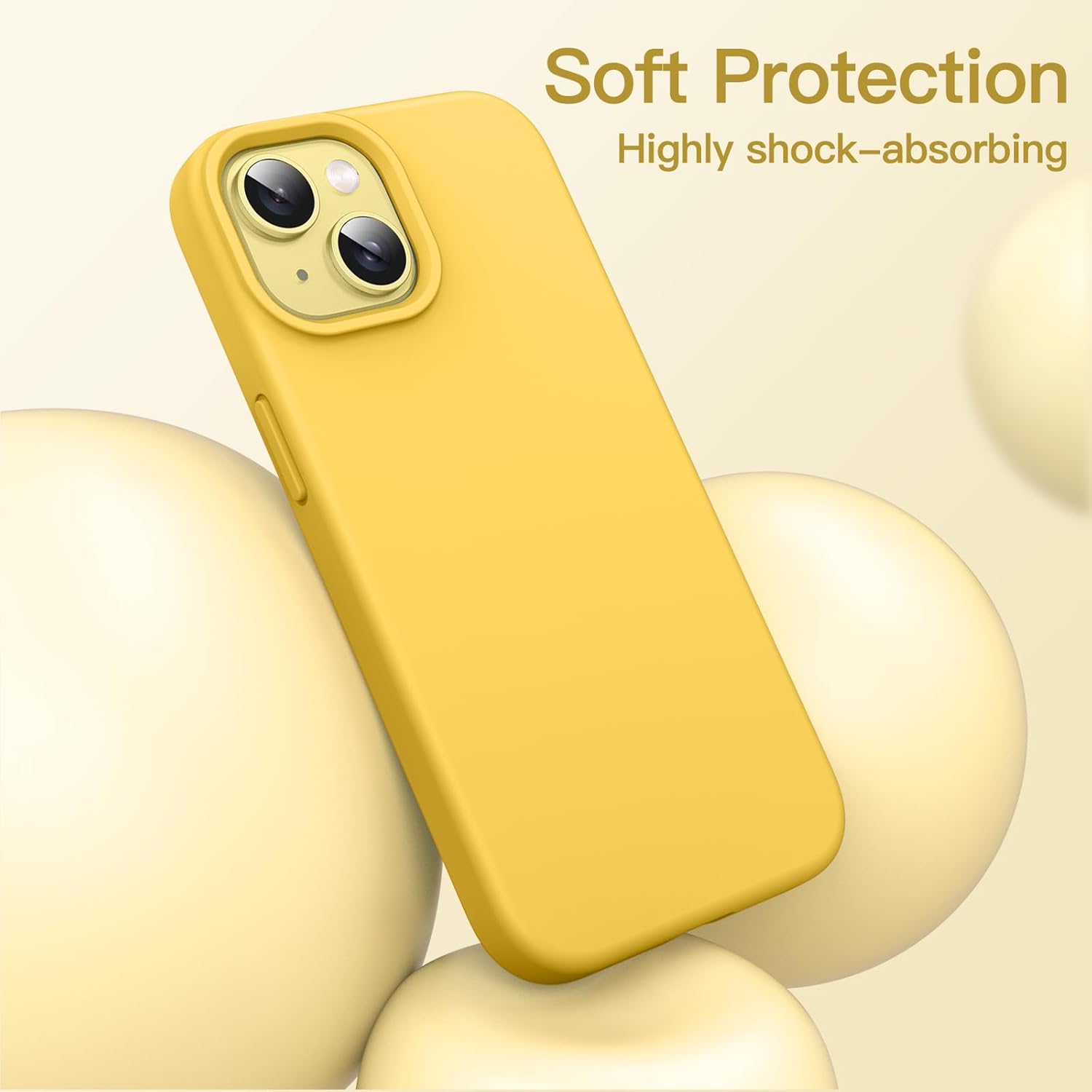 JETech Silicone Case for iPhone 14 6.1-Inch, Silky-Soft Touch Full-Body Protective Phone Case, Shockproof Cover with Microfiber Lining (Sierra Blue)