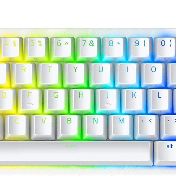 Razer Huntsman Mini 60% Compact Gaming Keyboard: Purple Switch, Clicky Optical-Mechanical Switches, Doubleshot PBT Keycaps, Detachable USB-C Cable, US Layout - Black