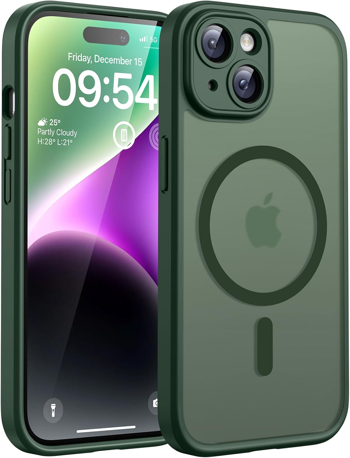 TOCOL for iPhone 17 Pro Max Case 6.9-inch, Built-in Magnetic Ring, Upgraded Camera Protection, Compatible with Magsafe, Military Grade Shockproof, Non-slip Translucent Matte Case, Black