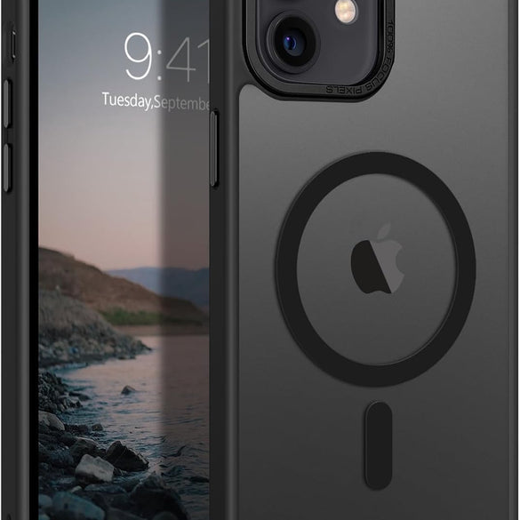 Eligo Magnetic Case for iPhone 11, Compatible with MagSafe Shockproof Protection Cover, Translucent Matte Phone Case with Strong Magnet, Slim Case for Apple 11 6.1 Inch (2019)(Black)
