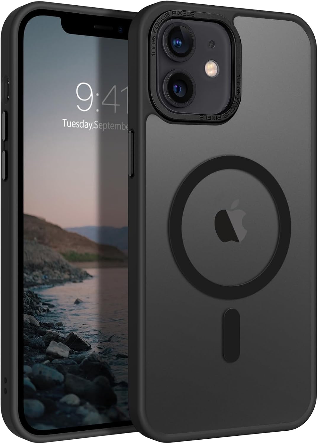 Eligo Magnetic Case for iPhone 11, Compatible with MagSafe Shockproof Protection Cover, Translucent Matte Phone Case with Strong Magnet, Slim Case for Apple 11 6.1 Inch (2019)(Black)