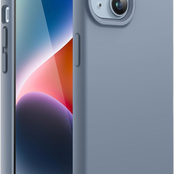 JETech Silicone Case for iPhone 14 6.1-Inch, Silky-Soft Touch Full-Body Protective Phone Case, Shockproof Cover with Microfiber Lining (Sierra Blue)