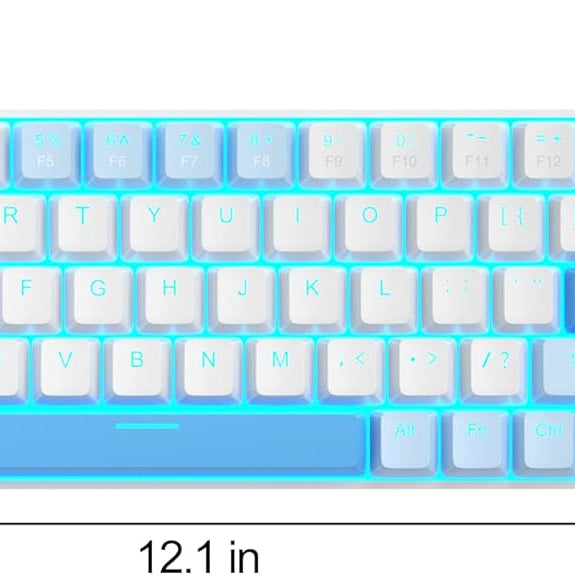 MageGee Portable 60% Mechanical Gaming Keyboard (Grey/Blue Switch)