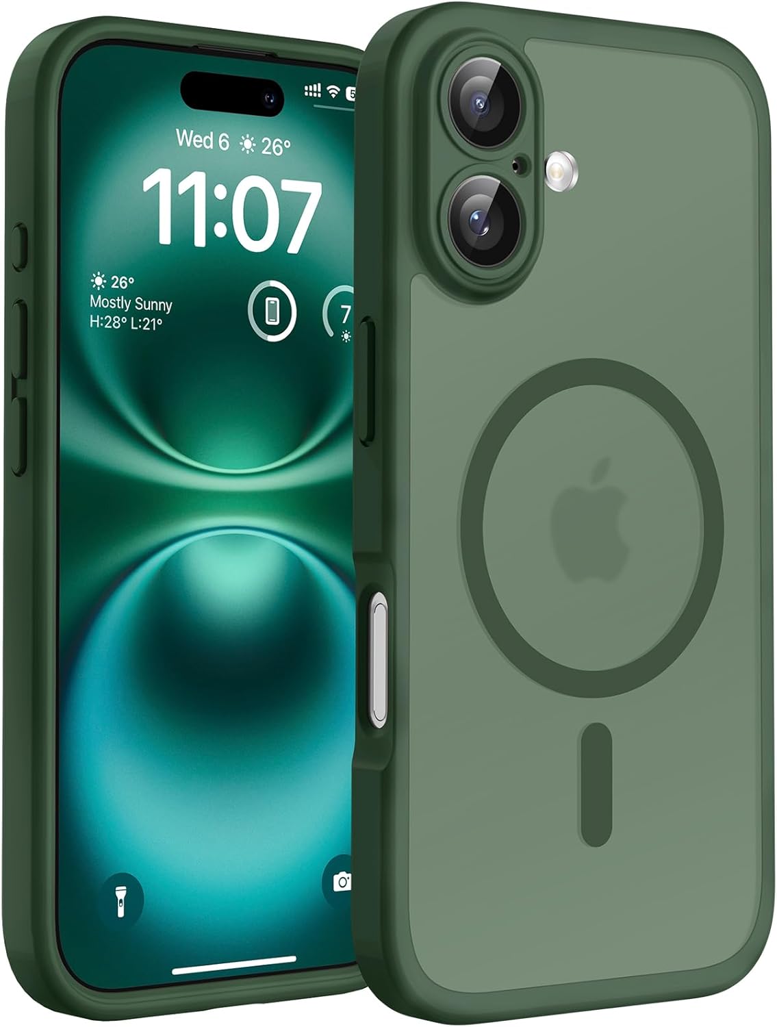TOCOL for iPhone 17 Pro Max Case 6.9-inch, Built-in Magnetic Ring, Upgraded Camera Protection, Compatible with Magsafe, Military Grade Shockproof, Non-slip Translucent Matte Case, Black