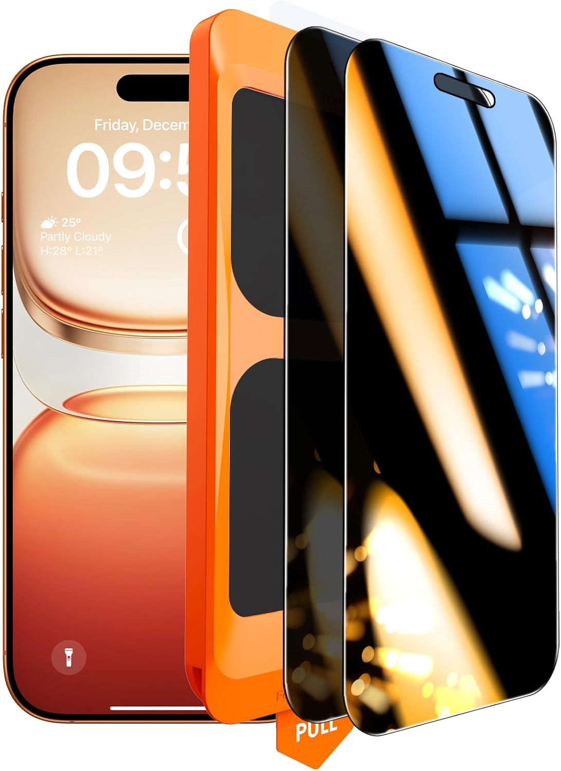 TOCOL 2 Pack for iPhone 15 Pro Screen Protector 6.1 Inch, Easy Installation Full Coverage No Bubbles No Dust Military Grade Shatterproof, 9H Hardness Tempered Glass Screen Protector, Case Friendly