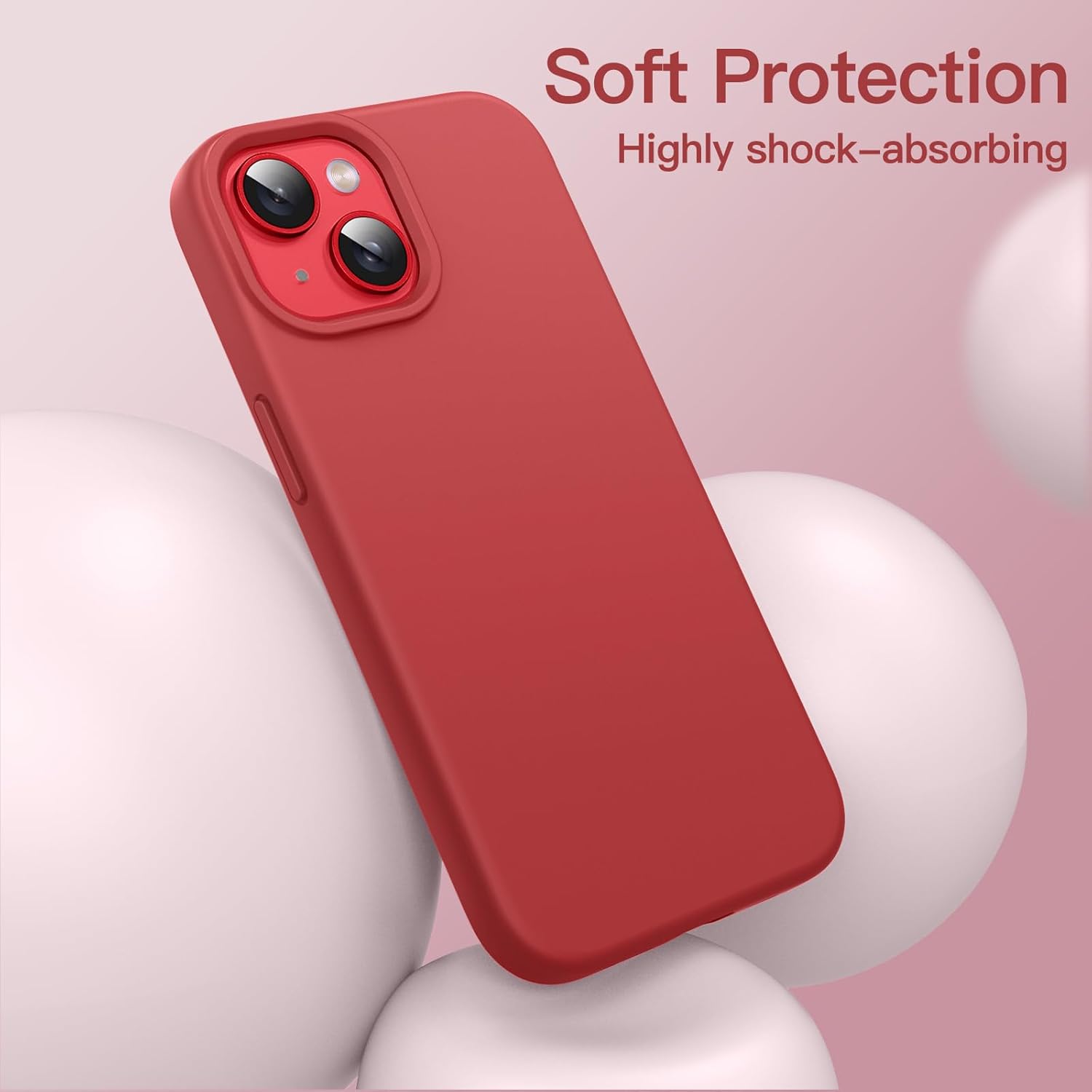 JETech Silicone Case for iPhone 14 6.1-Inch, Silky-Soft Touch Full-Body Protective Phone Case, Shockproof Cover with Microfiber Lining (Sierra Blue)