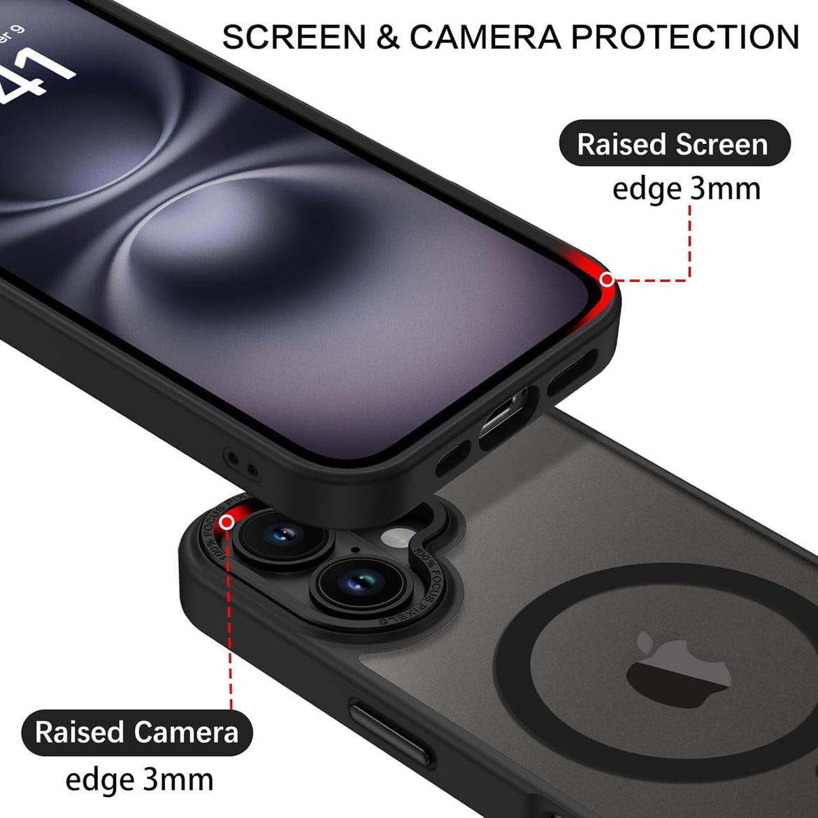 Eligo Magnetic Case for iPhone 11, Compatible with MagSafe Shockproof Protection Cover, Translucent Matte Phone Case with Strong Magnet, Slim Case for Apple 11 6.1 Inch (2019)(Black)