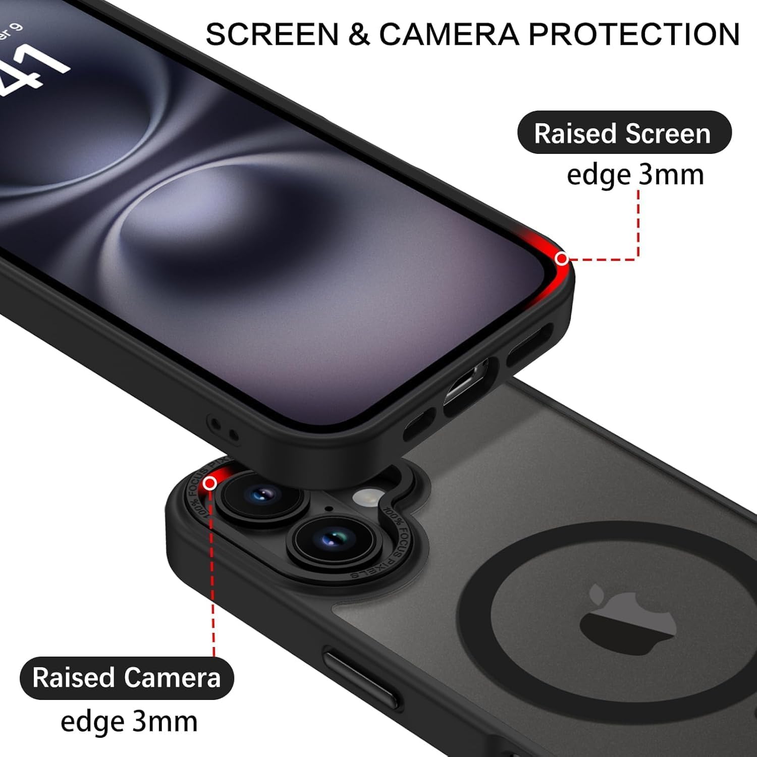 Eligo Magnetic Case for iPhone 11, Compatible with MagSafe Shockproof Protection Cover, Translucent Matte Phone Case with Strong Magnet, Slim Case for Apple 11 6.1 Inch (2019)(Black)