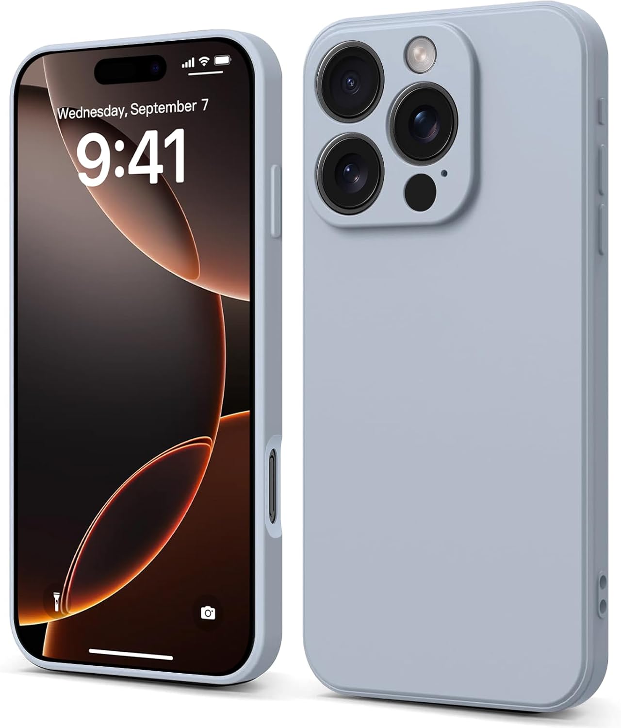INFOSUN iPhone 15 Pro Case Silicone Protective Cover, Ultra Slim Soft Silicone Gel TPU Cover, Anti-Scratch Anti-Fingerprint Case Compatible with Apple iPhone 15 Pro(6.1Inch) (2023) (Black)