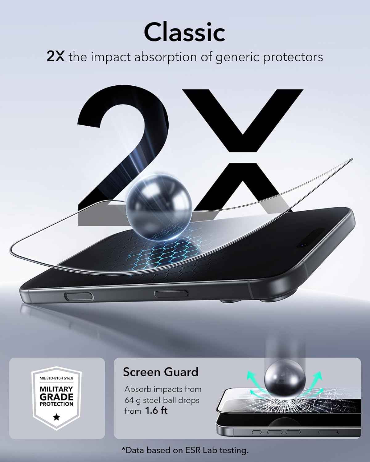 ESR 3 Pack for iPhone 17 Pro Max Screen Protectors Tempered Glass, High Clarity, 9H Hardness Scratch Resistant, Full Coverage, Military-Grade, Shatterproof, Screen Guard with Ultra Fit Tray