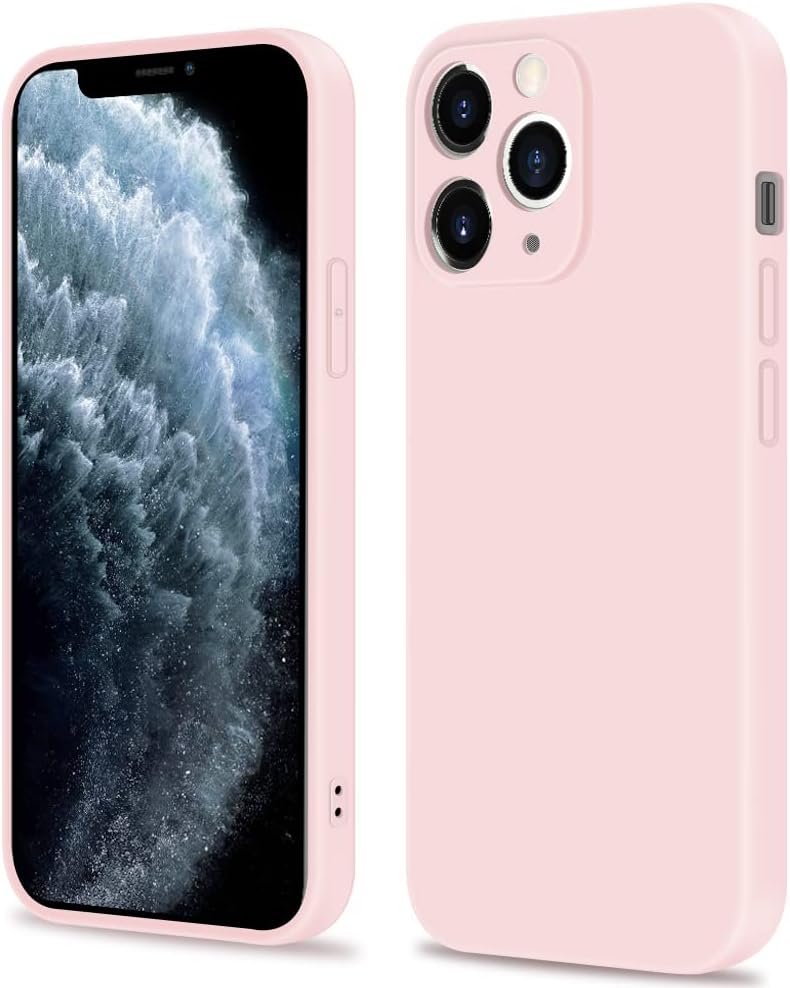 INFOSUN iPhone 15 Pro Case Silicone Protective Cover, Ultra Slim Soft Silicone Gel TPU Cover, Anti-Scratch Anti-Fingerprint Case Compatible with Apple iPhone 15 Pro(6.1Inch) (2023) (Black)