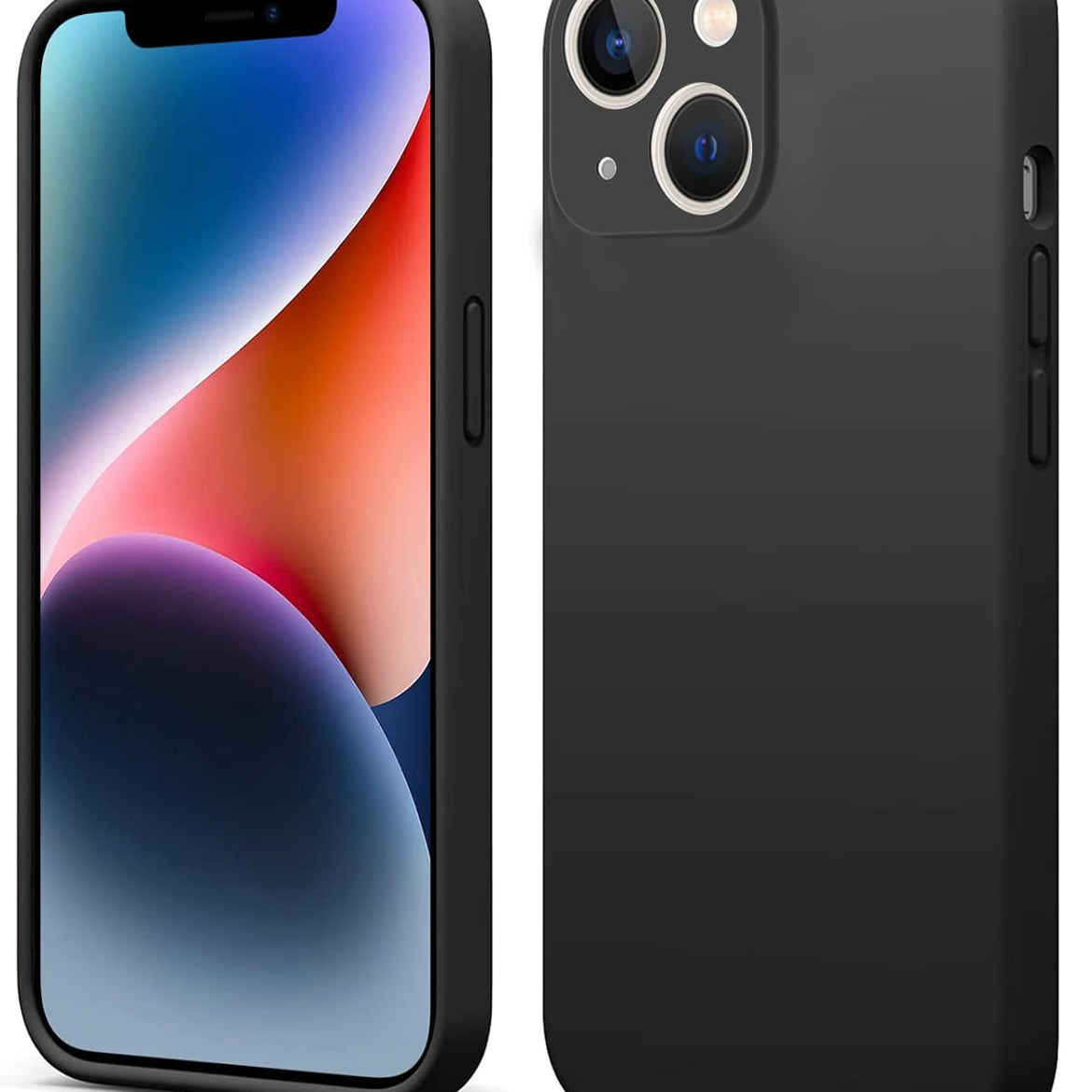 INFOSUN iPhone 15 Pro Case Silicone Protective Cover, Ultra Slim Soft Silicone Gel TPU Cover, Anti-Scratch Anti-Fingerprint Case Compatible with Apple iPhone 15 Pro(6.1Inch) (2023) (Black)