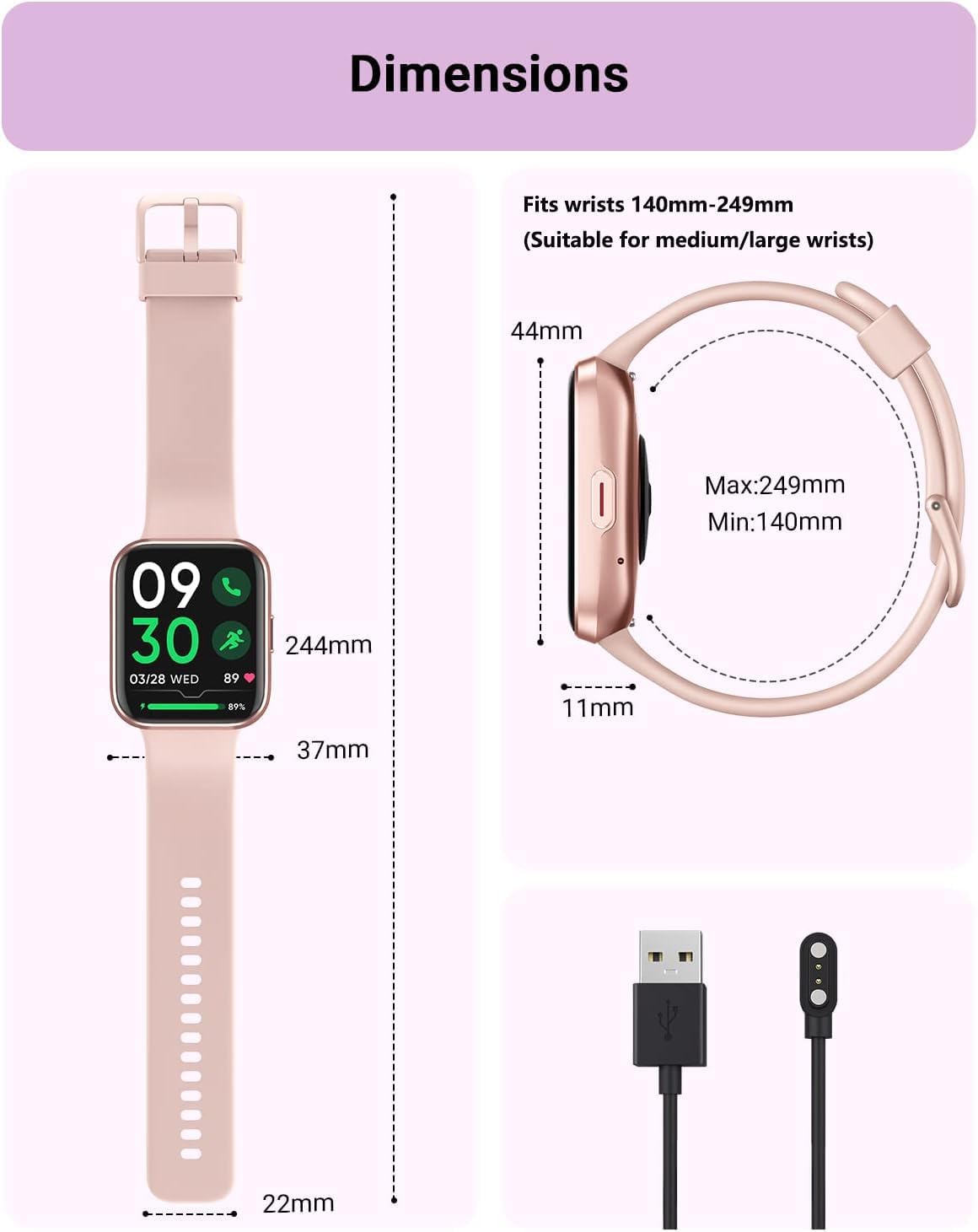 Smart Watch for Men Women (Answer/Make Call), Alexa Built-in, 1.8" Touch Screen Fitness Watch with SpO2 Sleep Monitor, 100 Sport, IP68 Waterproof Step Counter Smartwatch for iOS Android
