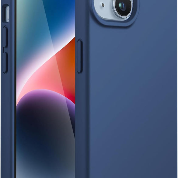 JETech Silicone Case for iPhone 14 6.1-Inch, Silky-Soft Touch Full-Body Protective Phone Case, Shockproof Cover with Microfiber Lining (Sierra Blue)
