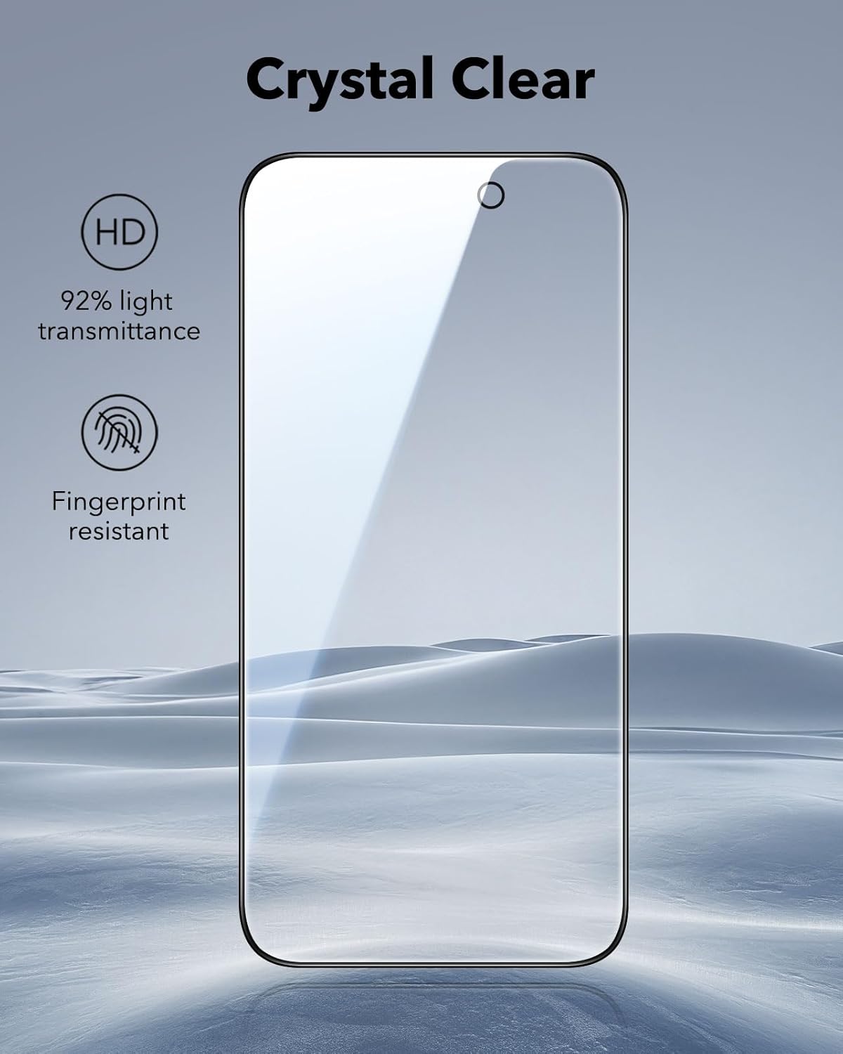 ESR 3 Pack for iPhone 17 Pro Max Screen Protectors Tempered Glass, High Clarity, 9H Hardness Scratch Resistant, Full Coverage, Military-Grade, Shatterproof, Screen Guard with Ultra Fit Tray