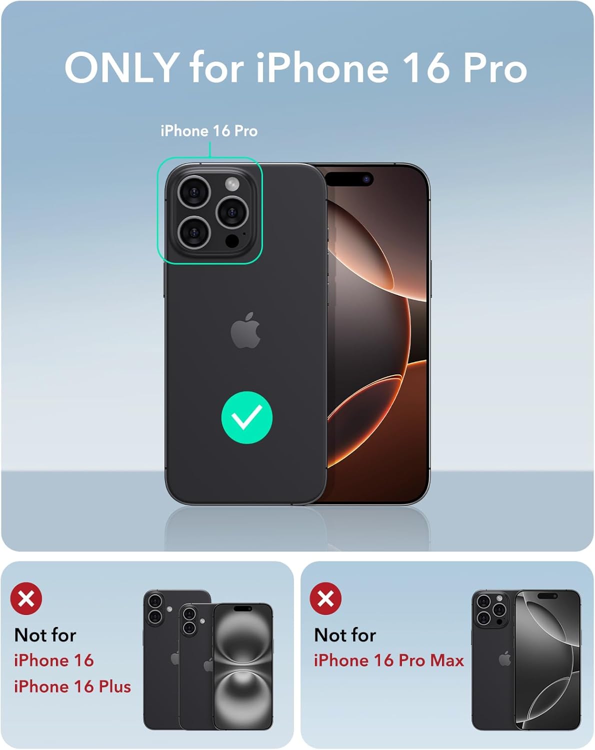 ESR for iPhone 17 Pro Case, Camera Control Cover, Compatible with MagSafe Accessories, Military-Grade Drop Protection, Shock-Absorbing Air Guard Corners, Hybrid Series, Clear