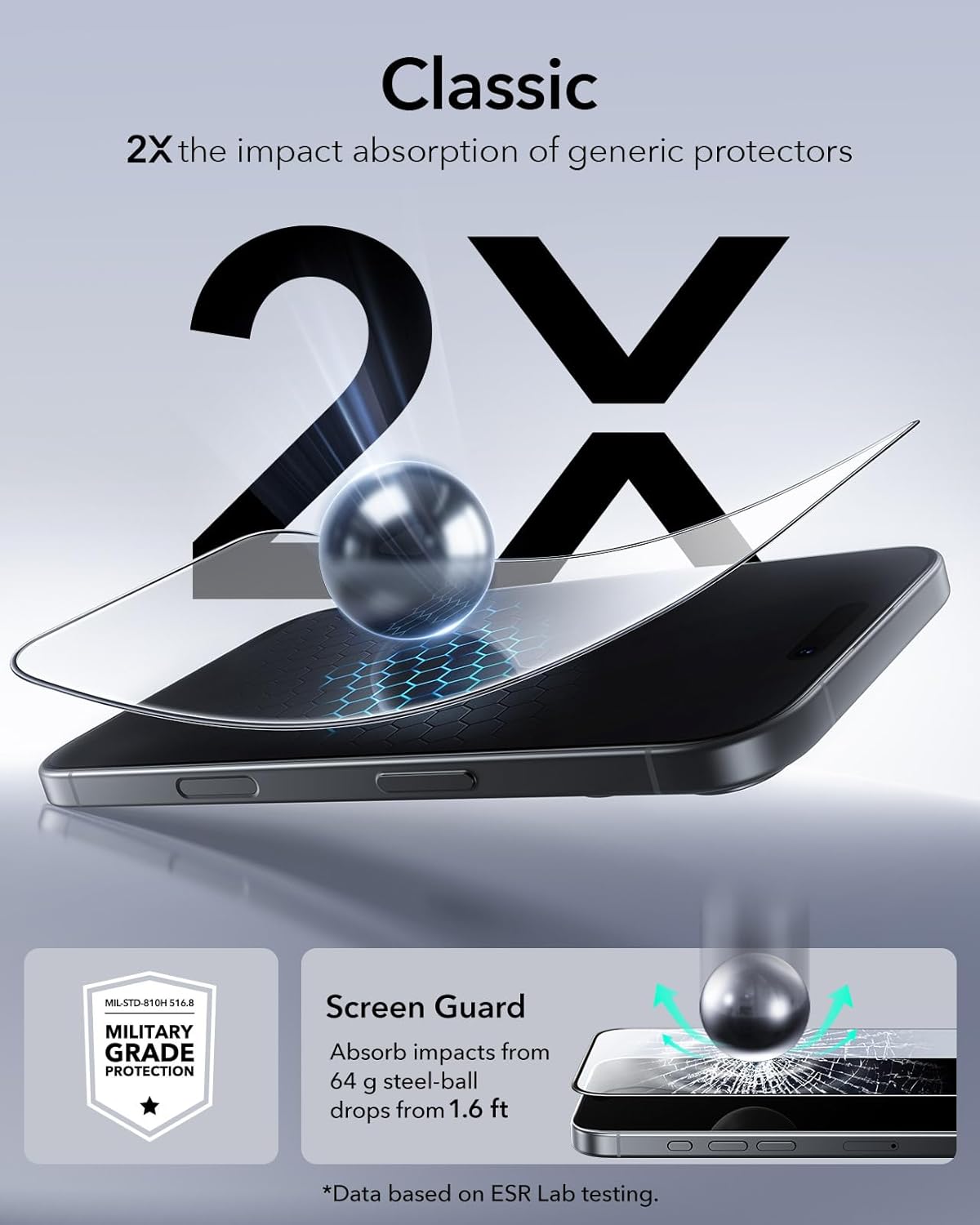ESR 3 Pack for iPhone 17 Pro Max Screen Protectors Tempered Glass, High Clarity, 9H Hardness Scratch Resistant, Full Coverage, Military-Grade, Shatterproof, Screen Guard with Ultra Fit Tray