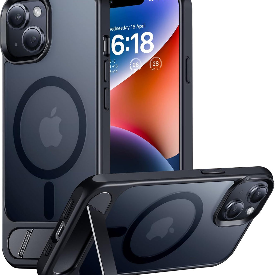 Eligo for iPhone 12 Pro Max Case, Compatible with MagSafe, Magnetic Cover with Invisible Stand, Shockproof Protection Phone Shell, Matte Kickstand Back Cases for Apple 12 Pro Max 6.7" (2020) (Black)