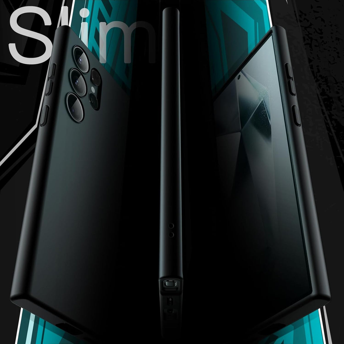 JETech Slim Fit Case for Samsung Galaxy S24 5G, Camera Lens Full Protection, Soft TPU Thin Protective Phone Cover with Matte Finish, Shockproof (Black)