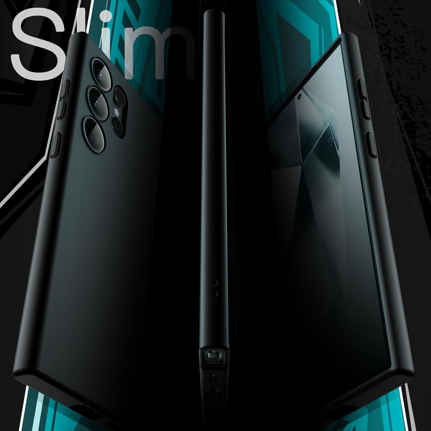 JETech Slim Fit Case for Samsung Galaxy S24 5G, Camera Lens Full Protection, Soft TPU Thin Protective Phone Cover with Matte Finish, Shockproof (Black)