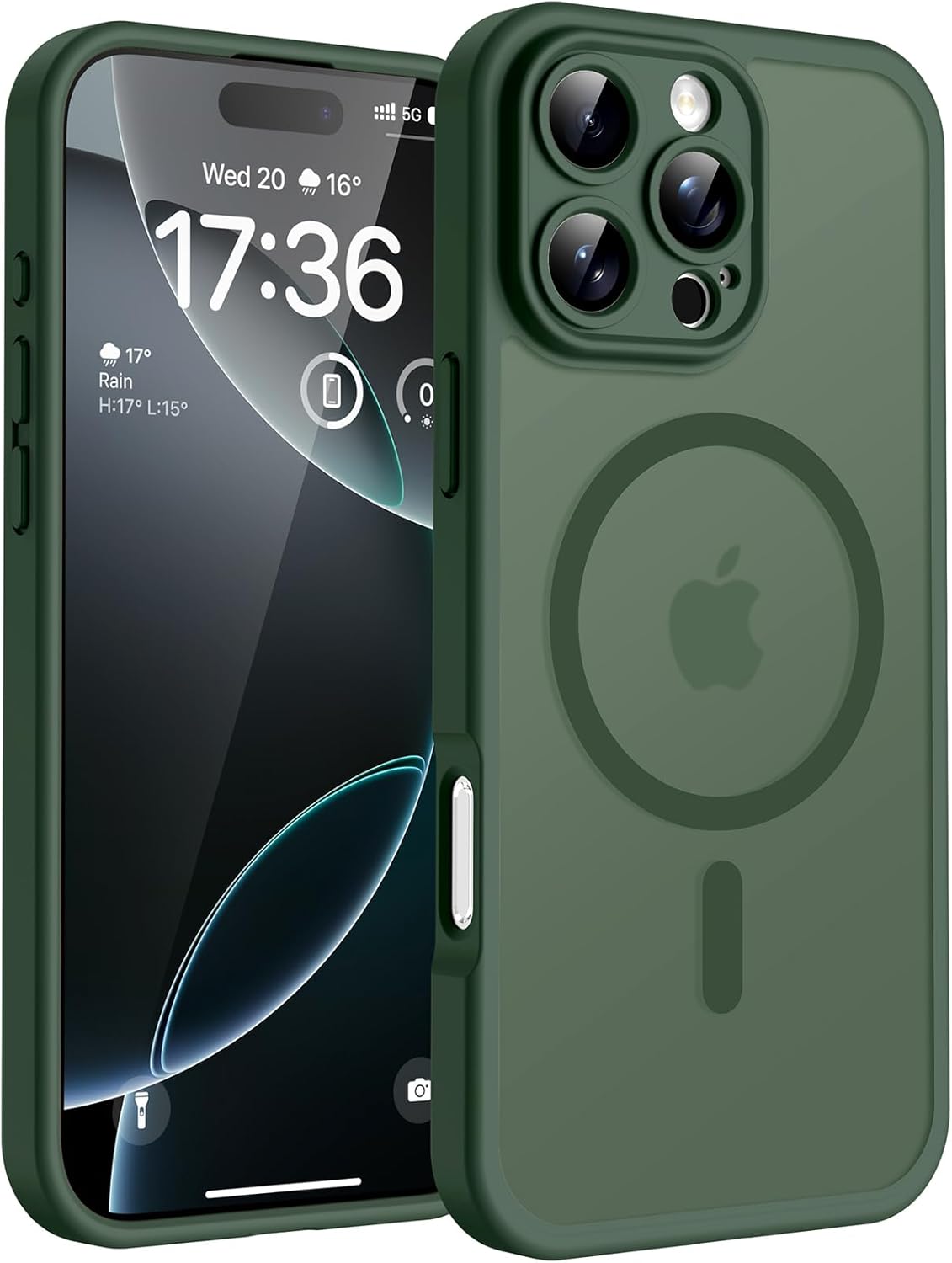 TOCOL for iPhone 17 Pro Max Case 6.9-inch, Built-in Magnetic Ring, Upgraded Camera Protection, Compatible with Magsafe, Military Grade Shockproof, Non-slip Translucent Matte Case, Black