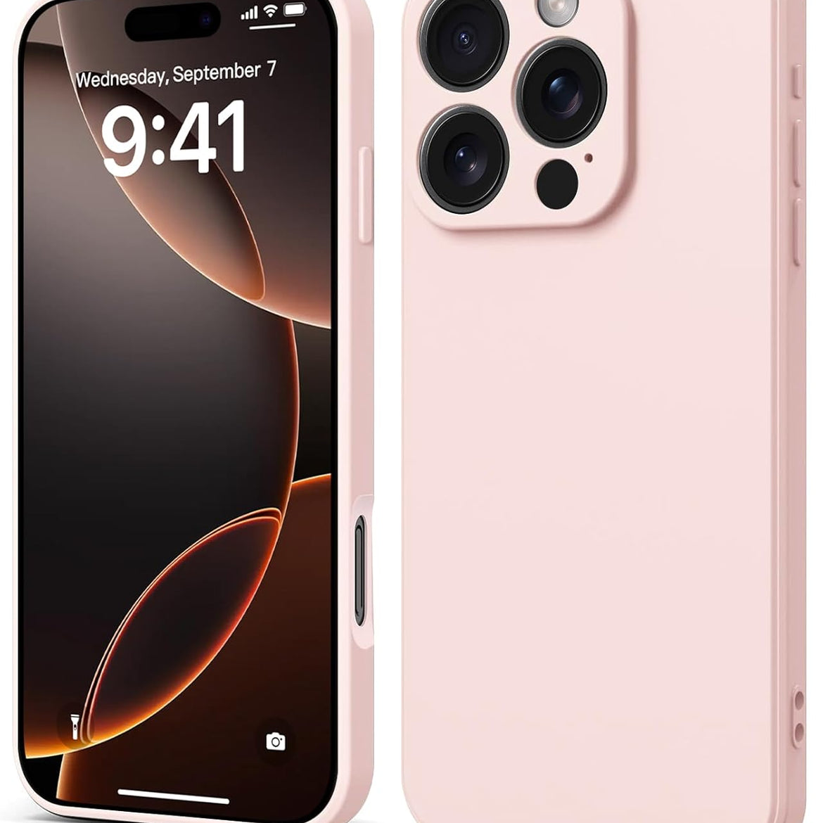 INFOSUN iPhone 15 Pro Case Silicone Protective Cover, Ultra Slim Soft Silicone Gel TPU Cover, Anti-Scratch Anti-Fingerprint Case Compatible with Apple iPhone 15 Pro(6.1Inch) (2023) (Black)