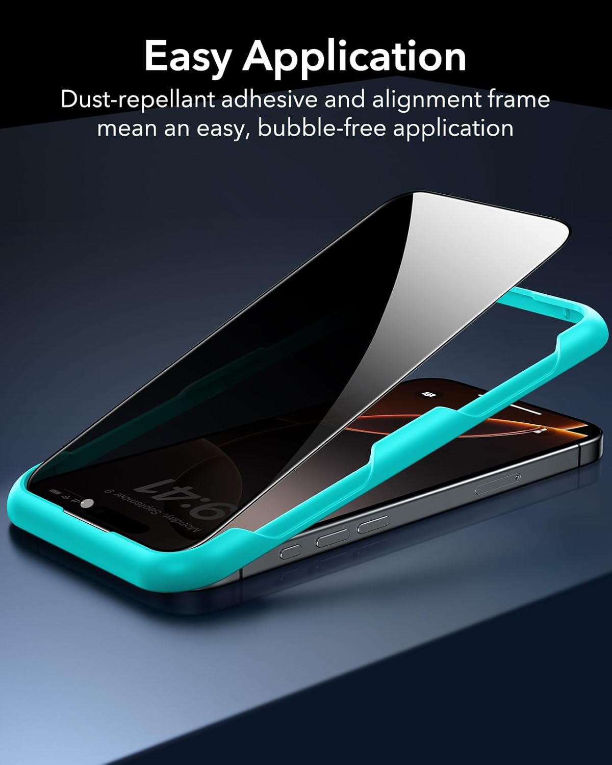 ESR 3 Pack for iPhone 17 Pro Max Screen Protectors, High Clarity, 9H Hardness Scratch Resistant, Military-Grade Tempered Glass, Shatterproof, Screen Guard with Easy Installation Tool