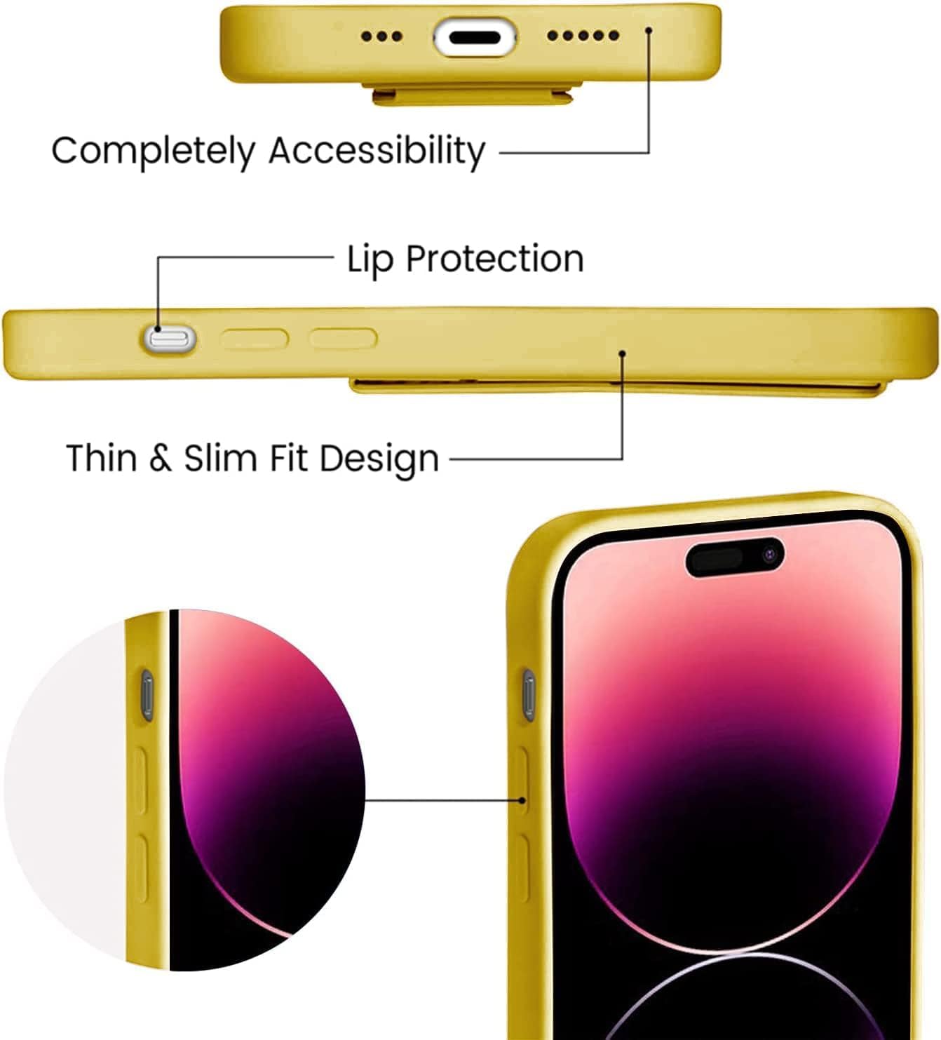 Compatible with iPhone 14 Plus Case with Stand, Multi-Functional Magnetic Vertical & Horizontal Kickstand Protective Phone Case, Candy Color Slim Cute Hybrid Cover (Black, iphone 14 plus)
