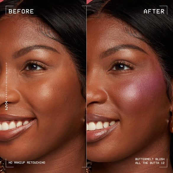 NYX Professional Makeup Buttermelt Blush, Powder Blush, up to 12 H Wear, Fade & Transfer Resistant, Butta Together