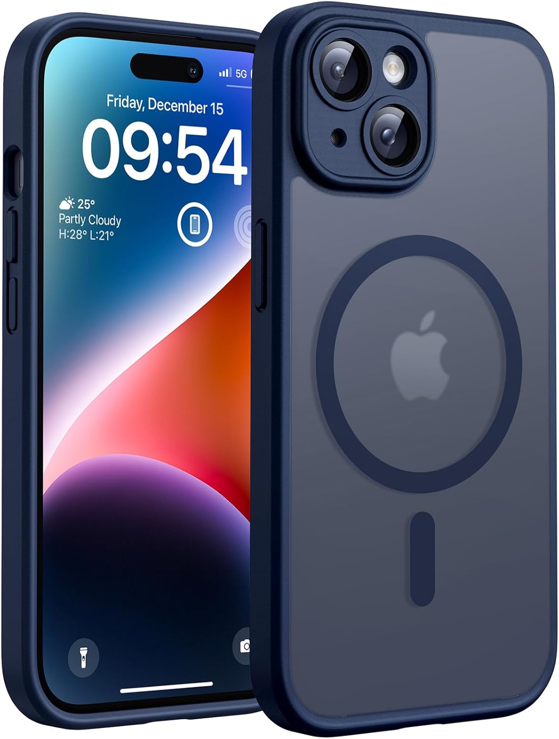 TOCOL for iPhone 17 Pro Max Case 6.9-inch, Built-in Magnetic Ring, Upgraded Camera Protection, Compatible with Magsafe, Military Grade Shockproof, Non-slip Translucent Matte Case, Black
