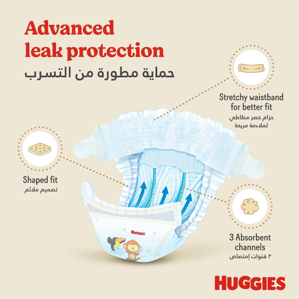 Huggies Extra Care, Size 4, 8-14 kg, Twin Jumbo Pack, 136 Diapers