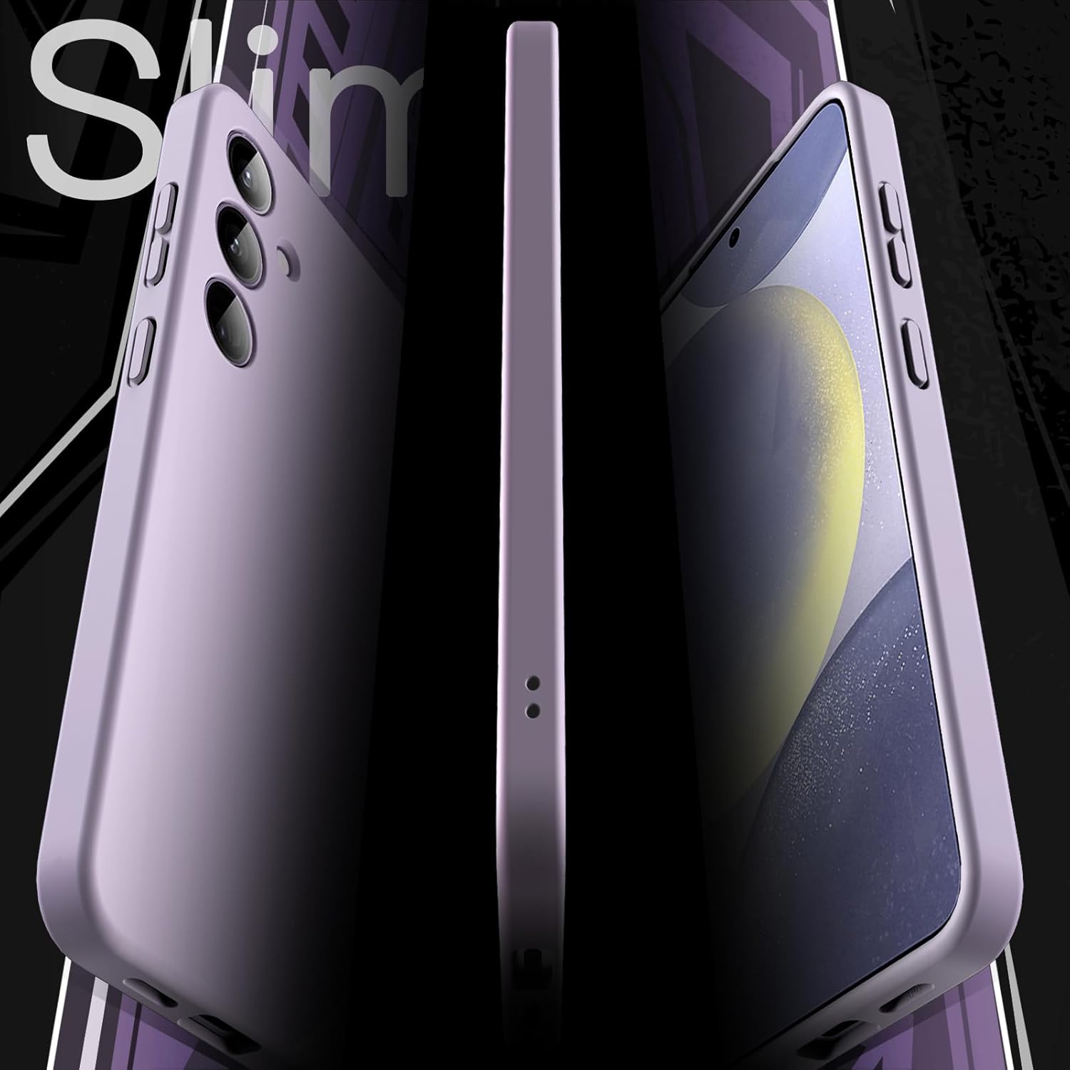 JETech Slim Fit Case for Samsung Galaxy S24 5G, Camera Lens Full Protection, Soft TPU Thin Protective Phone Cover with Matte Finish, Shockproof (Black)