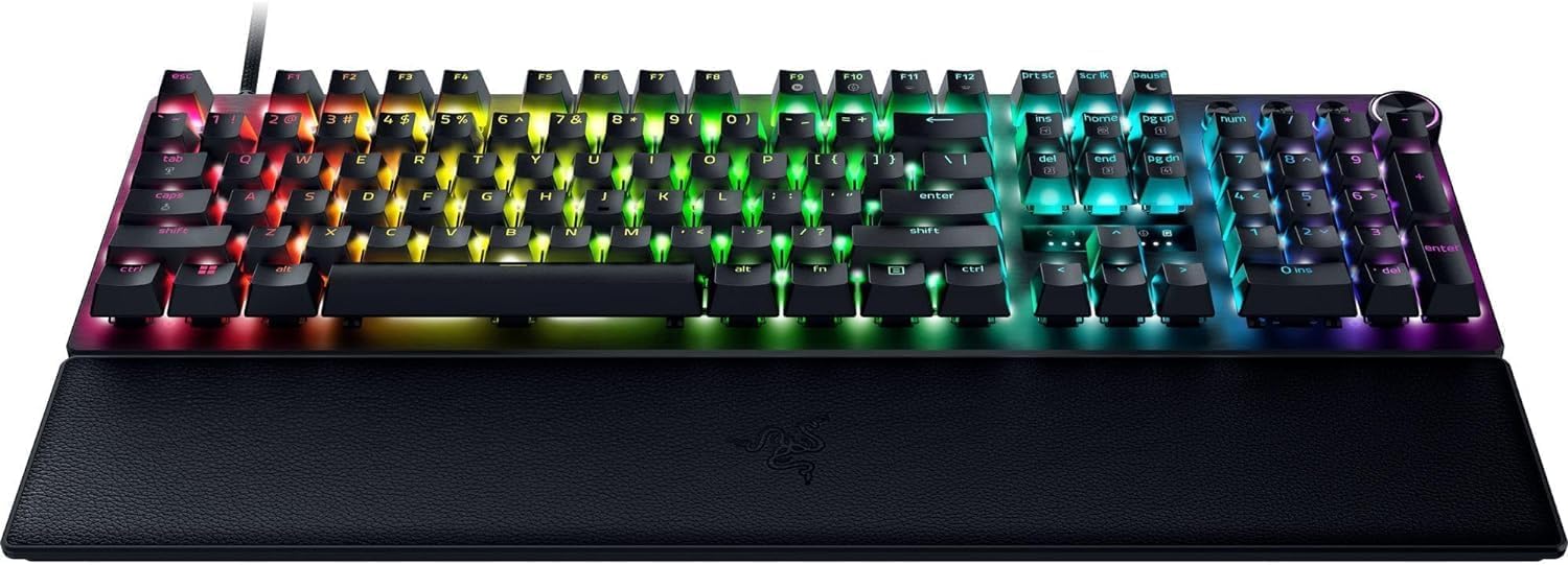 Razer Huntsman Mini 60% Compact Gaming Keyboard: Purple Switch, Clicky Optical-Mechanical Switches, Doubleshot PBT Keycaps, Detachable USB-C Cable, US Layout - Black