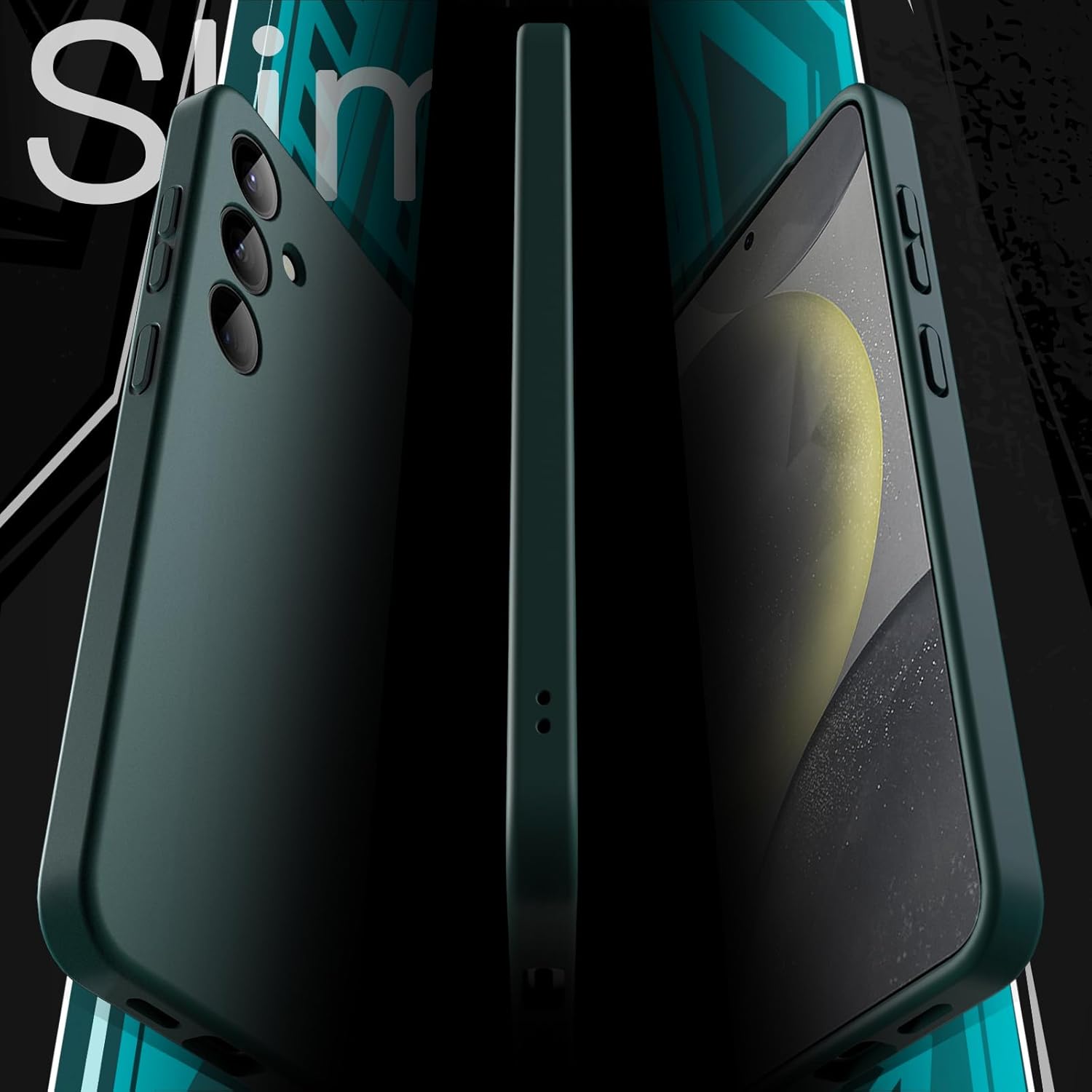 JETech Slim Fit Case for Samsung Galaxy S24 5G, Camera Lens Full Protection, Soft TPU Thin Protective Phone Cover with Matte Finish, Shockproof (Black)