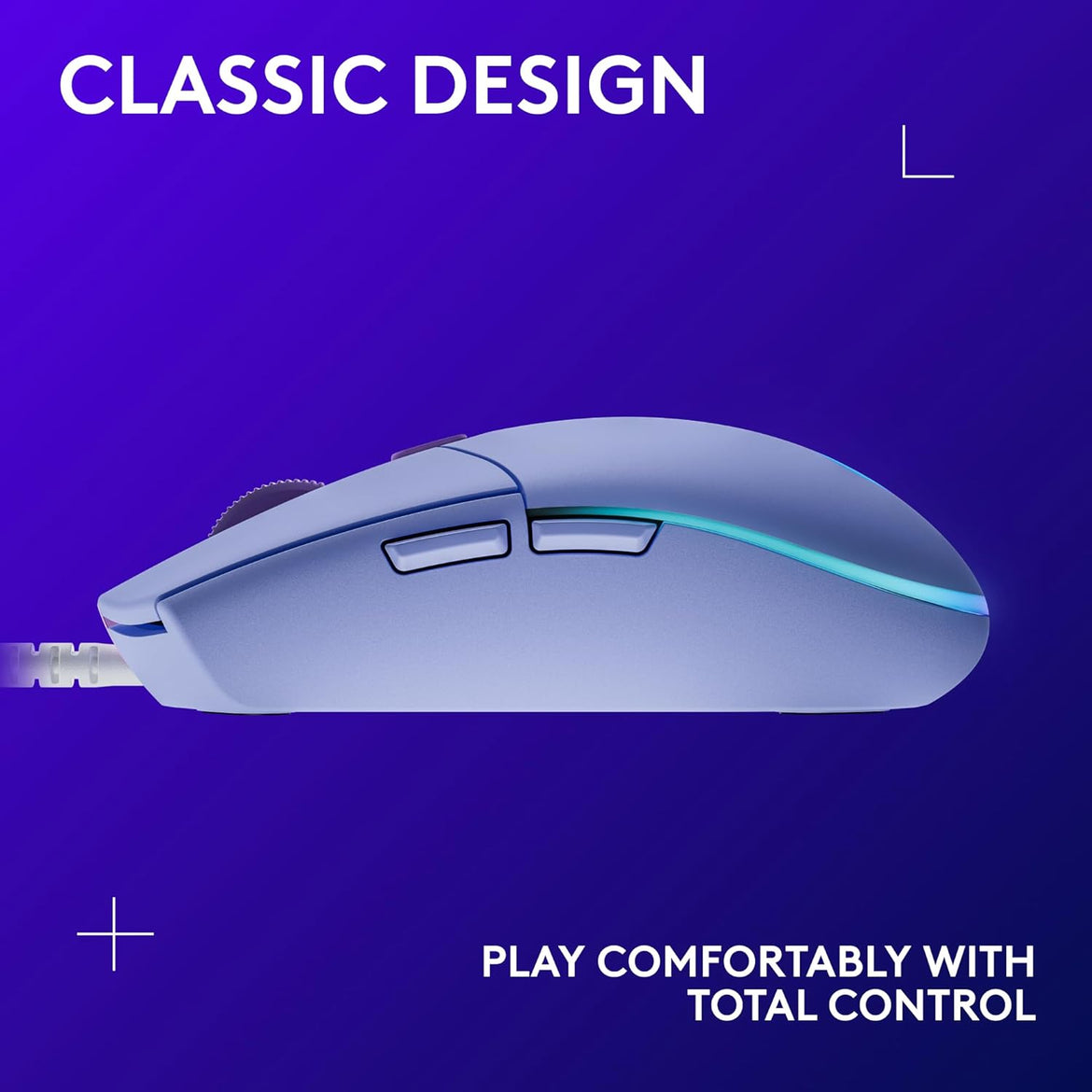 Logitech G203 Wired Gaming Mouse, 8,000 Dpi, Rainbow Optical Effect Lightsync Rgb, 6 Programmable Buttons, On-Board Memory, Screen Mapping, Pc/Mac Computer And Laptop Compatible - Black