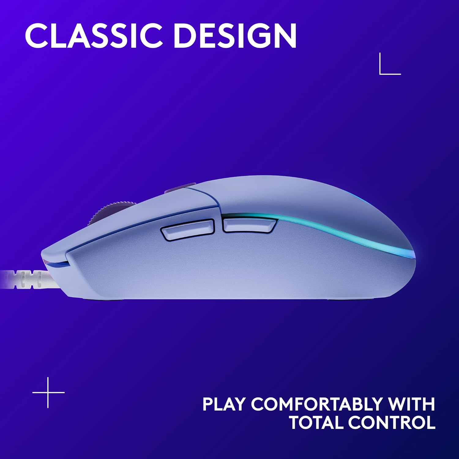 Logitech G203 Wired Gaming Mouse, 8,000 Dpi, Rainbow Optical Effect Lightsync Rgb, 6 Programmable Buttons, On-Board Memory, Screen Mapping, Pc/Mac Computer And Laptop Compatible - Black