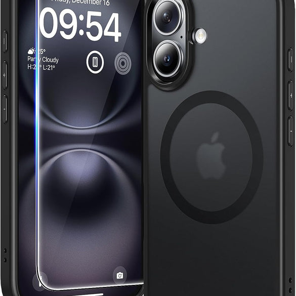 TAURI for iPhone 17 Pro Case with 1-Pack Screen Protector, Camera Lens Full Protection, Military-Grade Protection, Shockproof Transparent Back Bumper Phone Cover - Clear