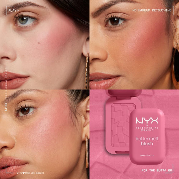 NYX Professional Makeup Buttermelt Blush, Powder Blush, up to 12 H Wear, Fade & Transfer Resistant, Butta Together