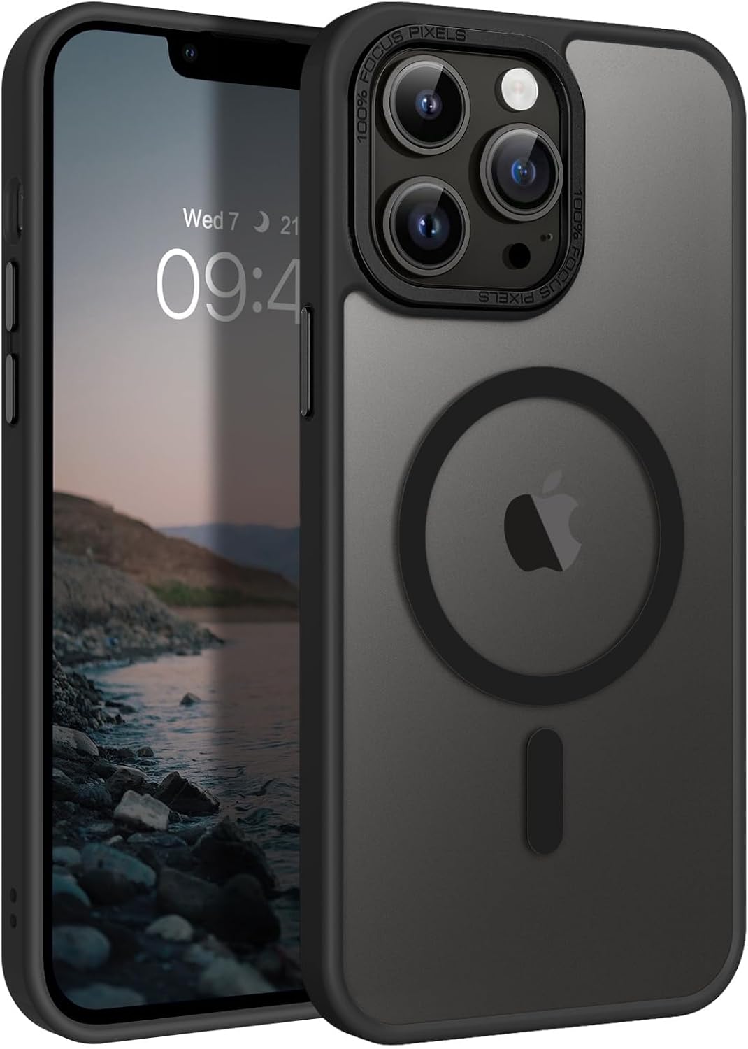 Eligo Magnetic Case for iPhone 11, Compatible with MagSafe Shockproof Protection Cover, Translucent Matte Phone Case with Strong Magnet, Slim Case for Apple 11 6.1 Inch (2019)(Black)