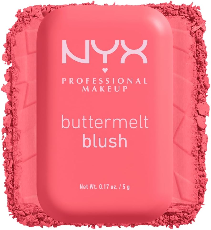 NYX Professional Makeup Buttermelt Blush, Powder Blush, up to 12 H Wear, Fade & Transfer Resistant, Butta Together