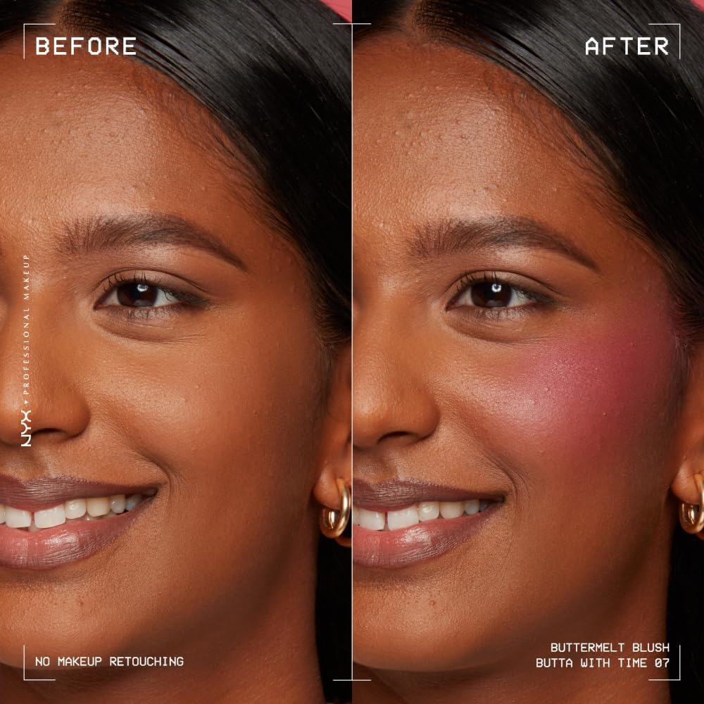 NYX Professional Makeup Buttermelt Blush, Powder Blush, up to 12 H Wear, Fade & Transfer Resistant, Butta Together