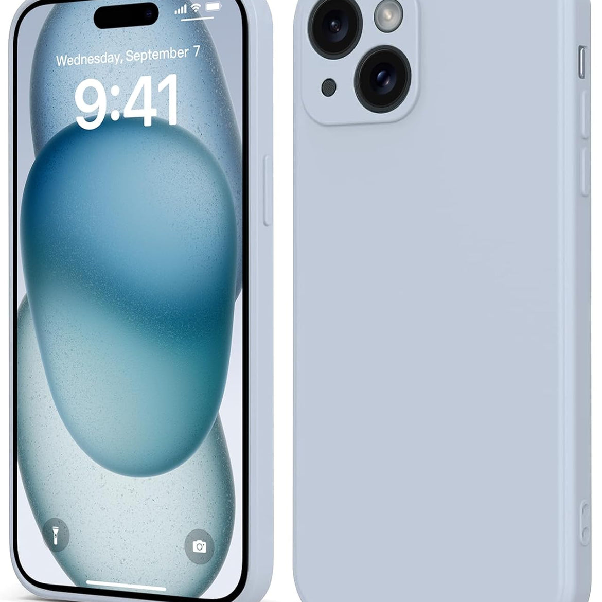 INFOSUN iPhone 15 Pro Case Silicone Protective Cover, Ultra Slim Soft Silicone Gel TPU Cover, Anti-Scratch Anti-Fingerprint Case Compatible with Apple iPhone 15 Pro(6.1Inch) (2023) (Black)