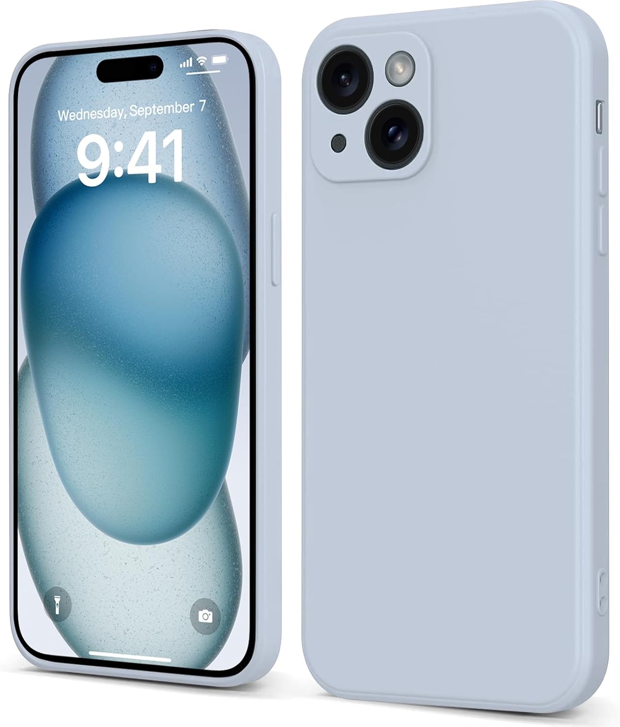 INFOSUN iPhone 15 Pro Case Silicone Protective Cover, Ultra Slim Soft Silicone Gel TPU Cover, Anti-Scratch Anti-Fingerprint Case Compatible with Apple iPhone 15 Pro(6.1Inch) (2023) (Black)