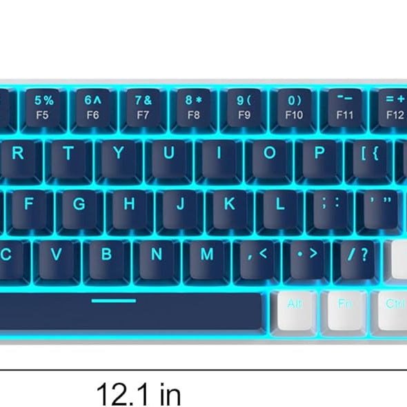 MageGee Portable 60% Mechanical Gaming Keyboard (Grey/Blue Switch)